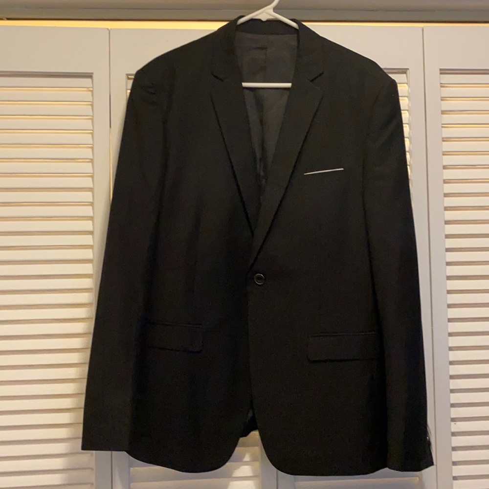 MY'S Men's 3 Piece Slim Fit Suit Set, One Button Solid Jacket Vest Pants